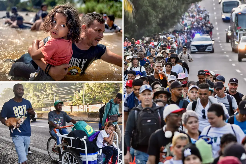 Cuban caravan heading to Mexico City as Trump's policies discourage migrants from the US