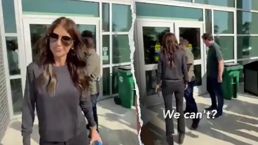 DHS Secretary Noem claims she was refused bathroom access at an Illinois facility.