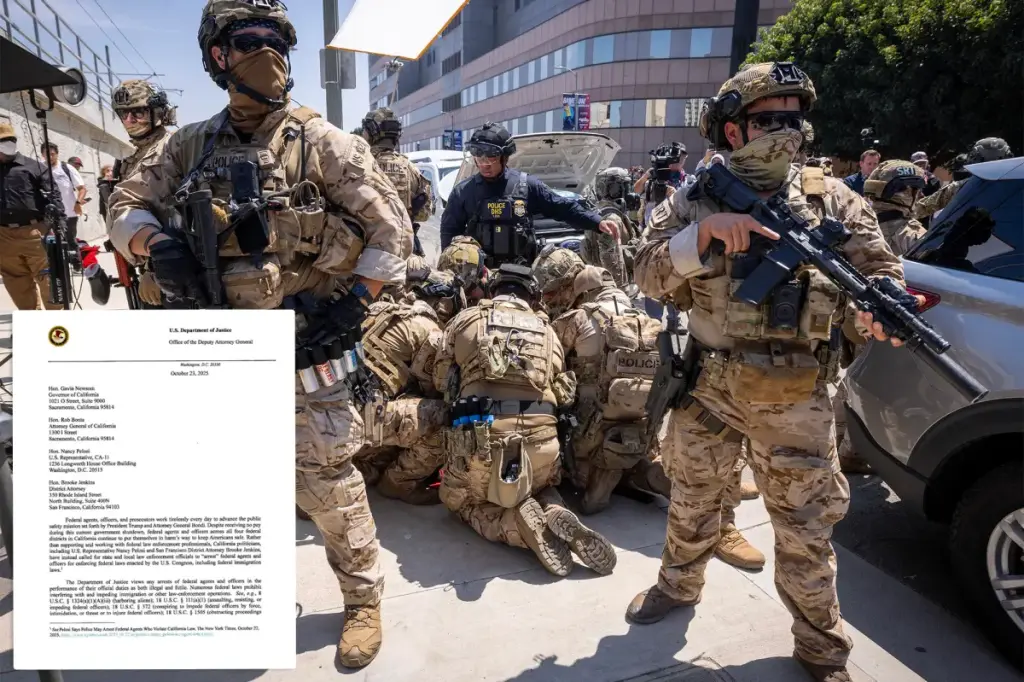 DOJ advises California officials to refrain from pursuing 'evident criminal conspiracy' to detain ICE agents