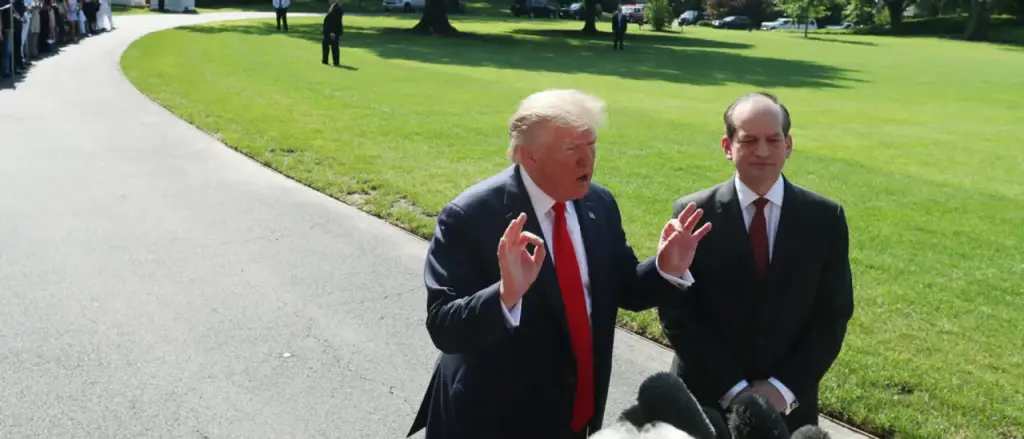 Designer of Plea Agreement Alex Acosta Rejects Epstein's Connections to Intelligence