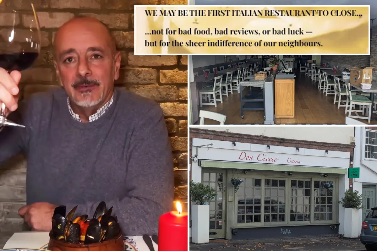Don Ciccio restaurant in London criticizes locals following its closure