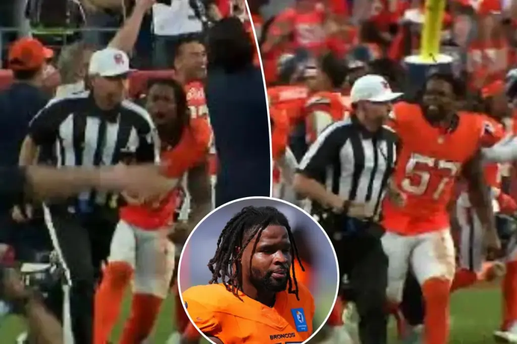 Dre Greenlaw of the Broncos suspended for threatening a referee following exciting victory over the Giants