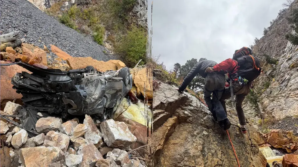 Driver survives a 300-foot fall from a Colorado highway against all odds