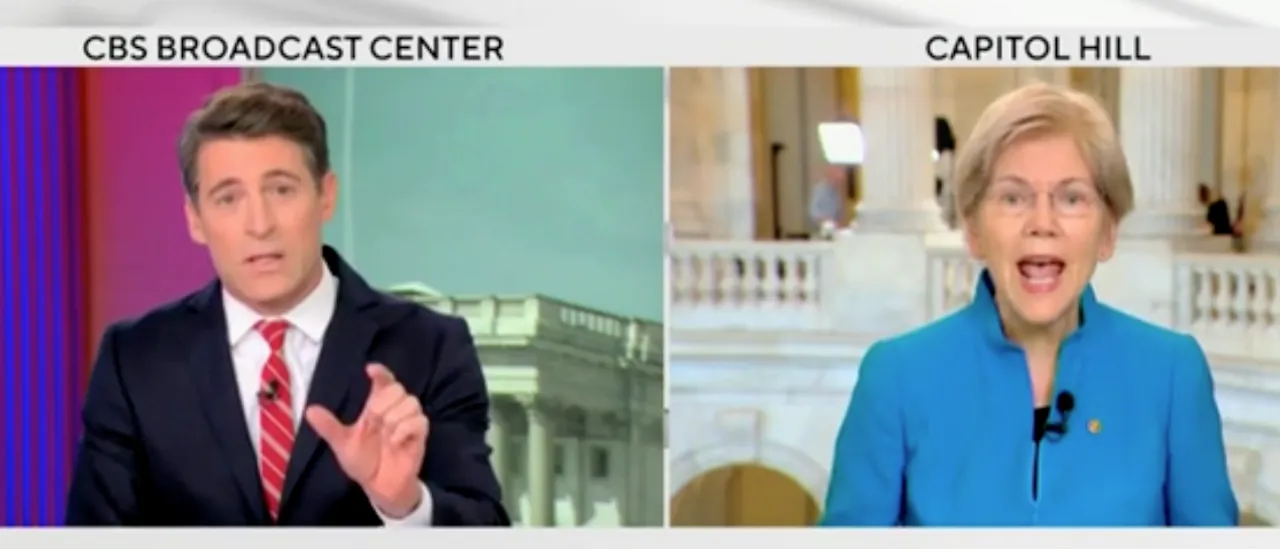 Elizabeth Warren Hits Back at CBS News Host Over Non-Citizen Healthcare Claims
