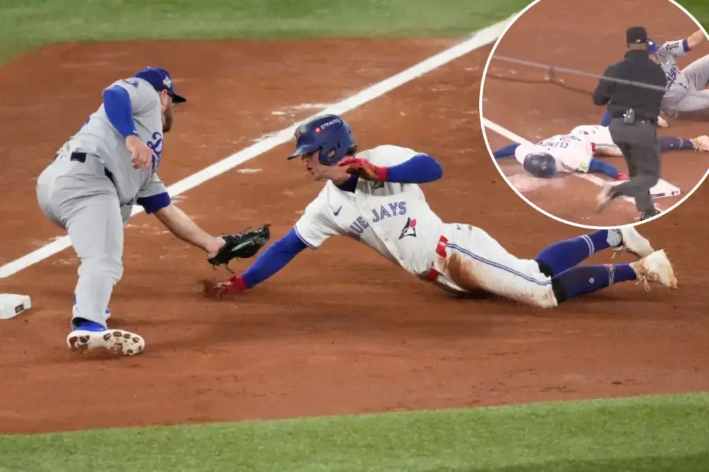 Ernie Clement's running mistake hurts Blue Jays early in World Series Game 1