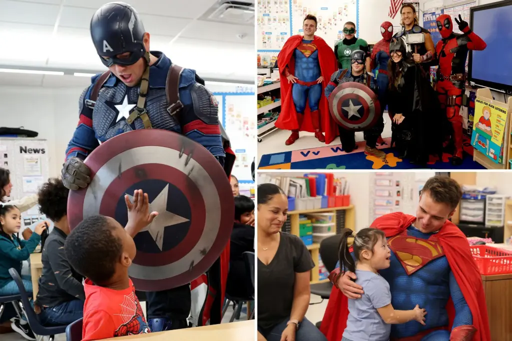 FDNY heroes don superhero outfits for ill and grieving children throughout NYC: ‘Witnessing the children's joy’