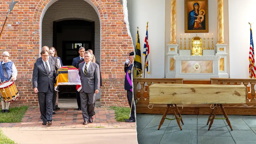 Faithful colonial settlers honored with respectful reburial ceremony at St. Mary's City in Maryland