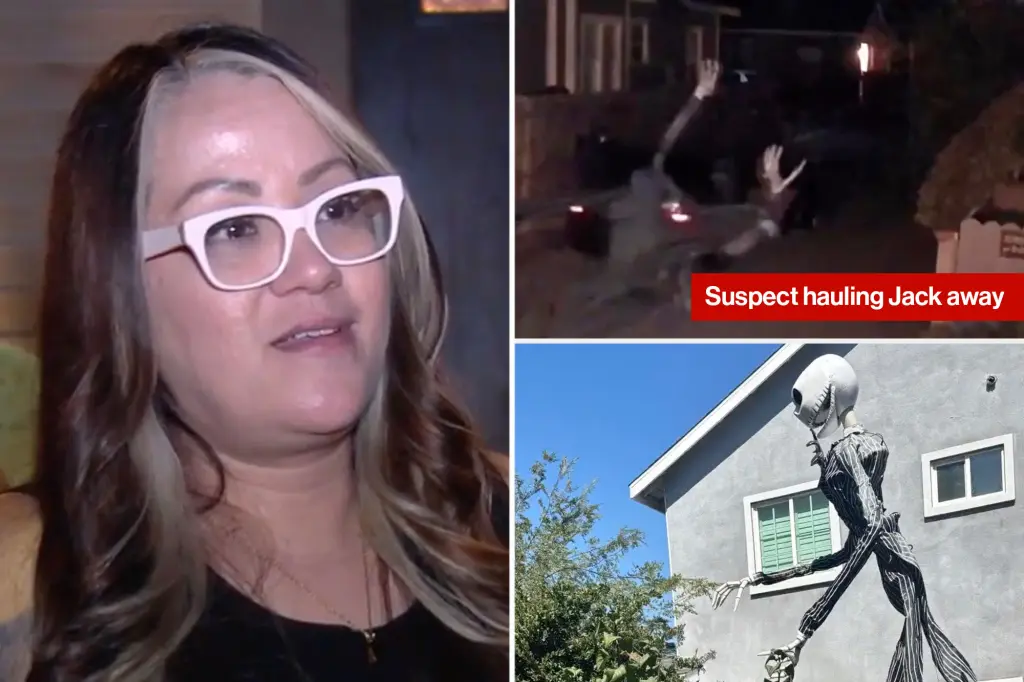 Family seeks a 'Halloween miracle' after a thief steals their 13-foot Jack Skellington animatronic