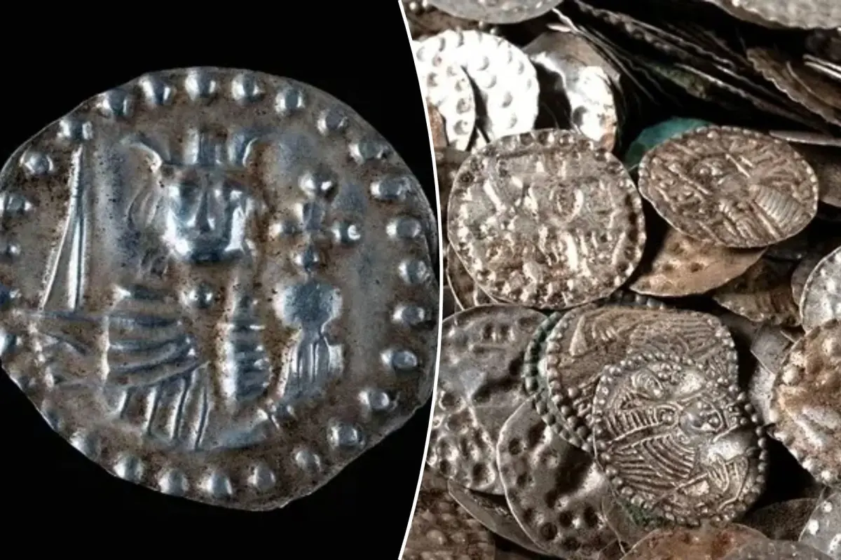 Fisherman searching for bait finds large medieval treasure in concealed pot