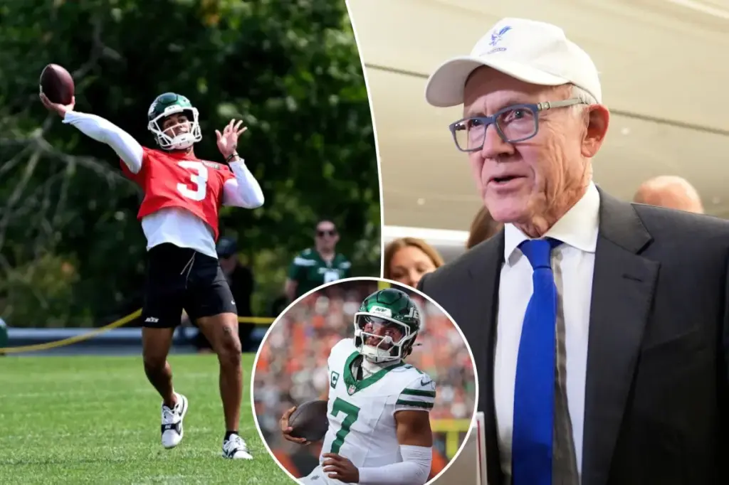 Former Jet Jordan Travis criticizes Woody Johnson for insensitive comments about injuries after the Justin Fields incident.