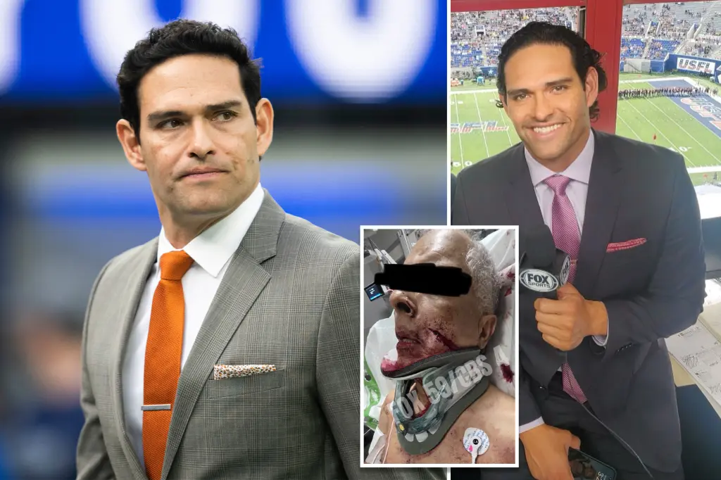 Former Jets player Mark Sanchez discharged from hospital and transferred to jail following reported drunken attack on an elderly truck driver.