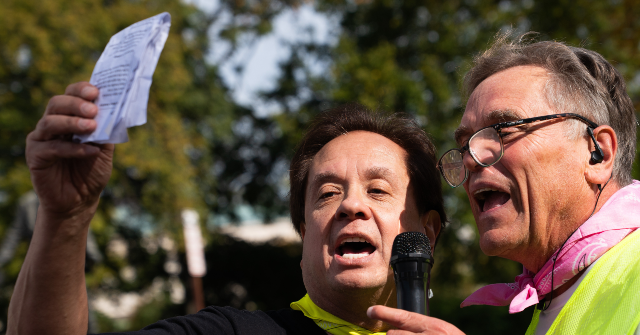 George Conway, who opposes Trump, wears an 'I Am Antifa' shirt at a 'No Kings' protest.