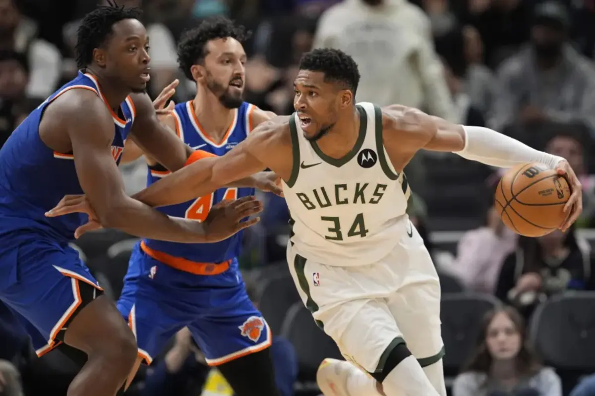 Giannis Antetokounmpo doesn't recall the Knicks showing interest.