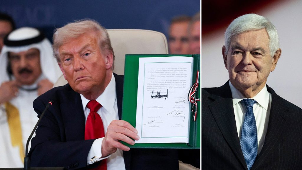 Gingrich commends Trump for transforming the situation with the Middle East agreement