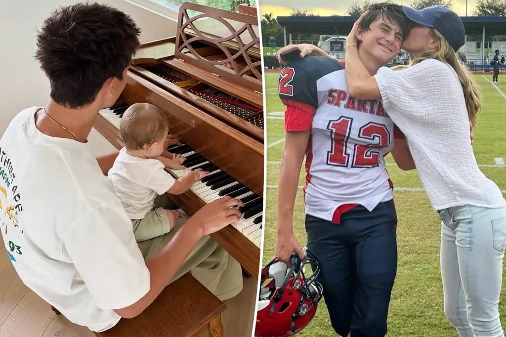 Gisele Bündchen reveals an uncommon picture of her son Benjamin, 15, and her 8-month-old baby.