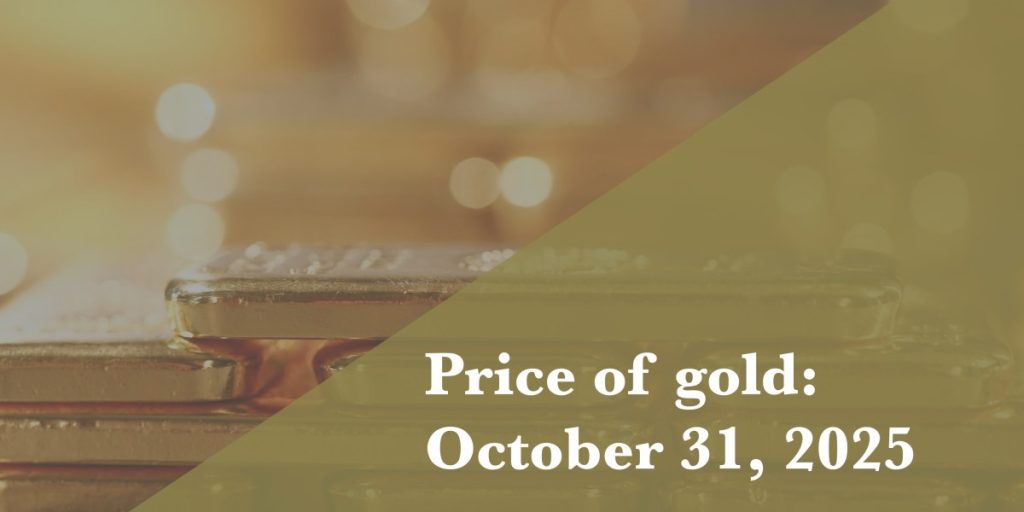 Gold price as of Month Day, Year