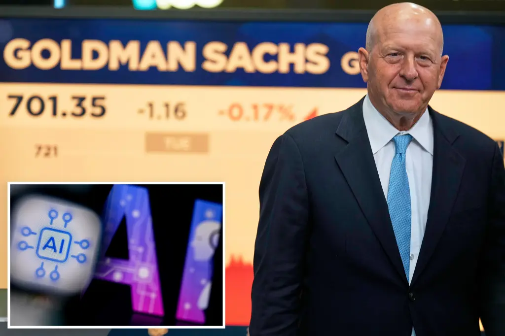 Goldman Sachs chief David Solomon cautions about an AI-related decline in the stock market.