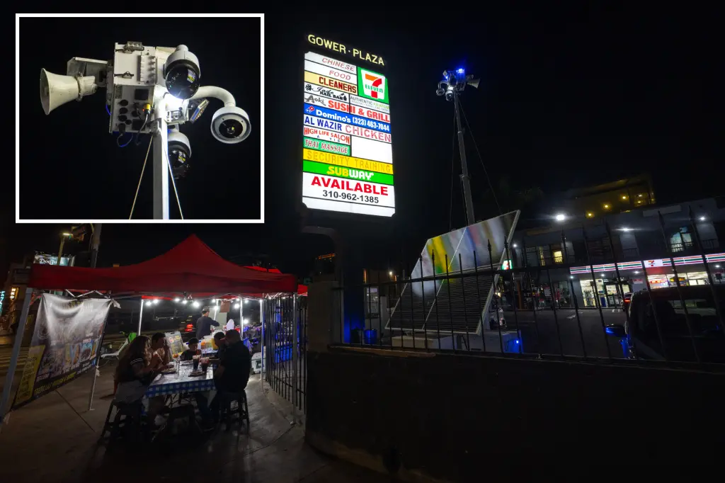 Gower Plaza in Hollywood plays loud music to keep homeless individuals away.
