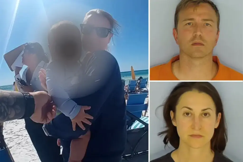 Healthcare executive and husband accused of leaving their sleeping 6-month-old daughter unattended at the beach