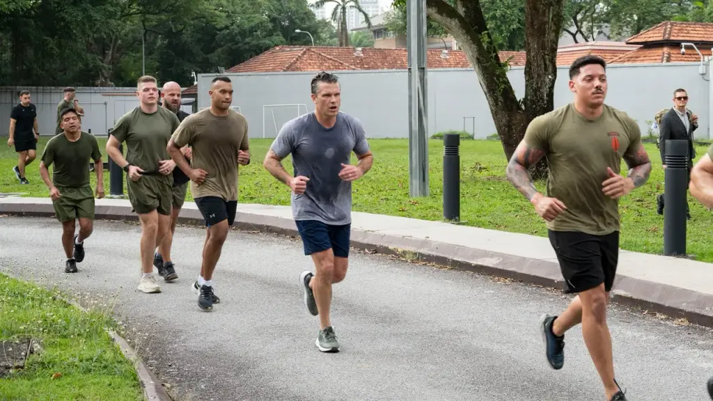 Hegseth trains with soldiers in Malaysia, promotes 'fit, not fat' message