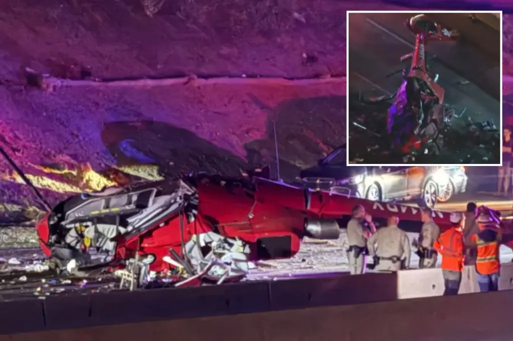 Helicopter lands on highway in Sacramento, shutting down eastbound lanes