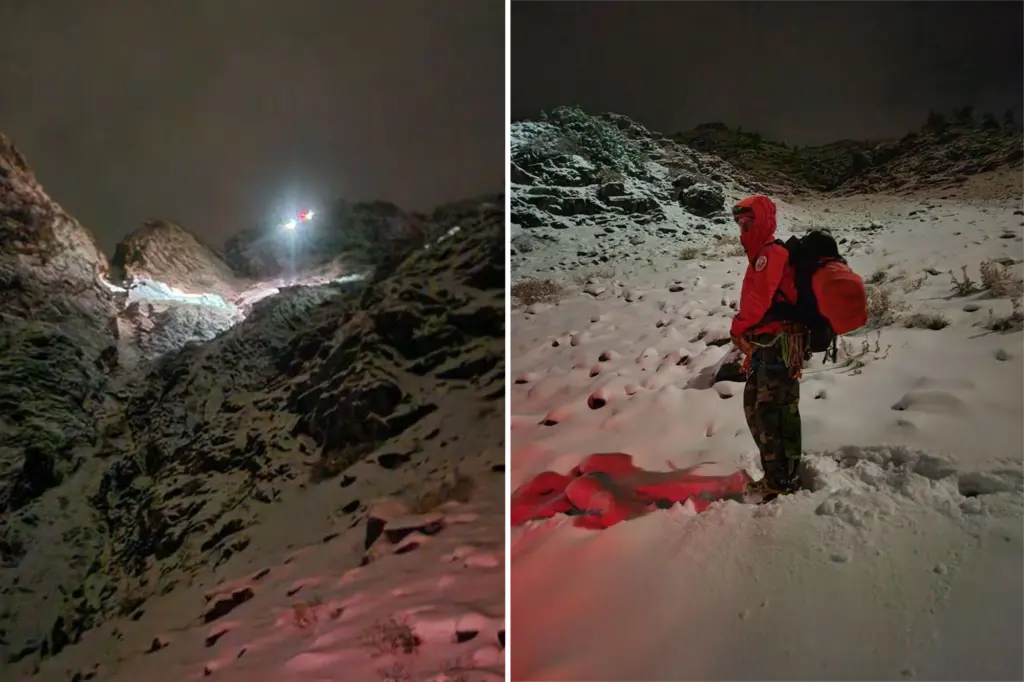 Hiker saved after getting stuck on a cliff during a snowstorm in Utah