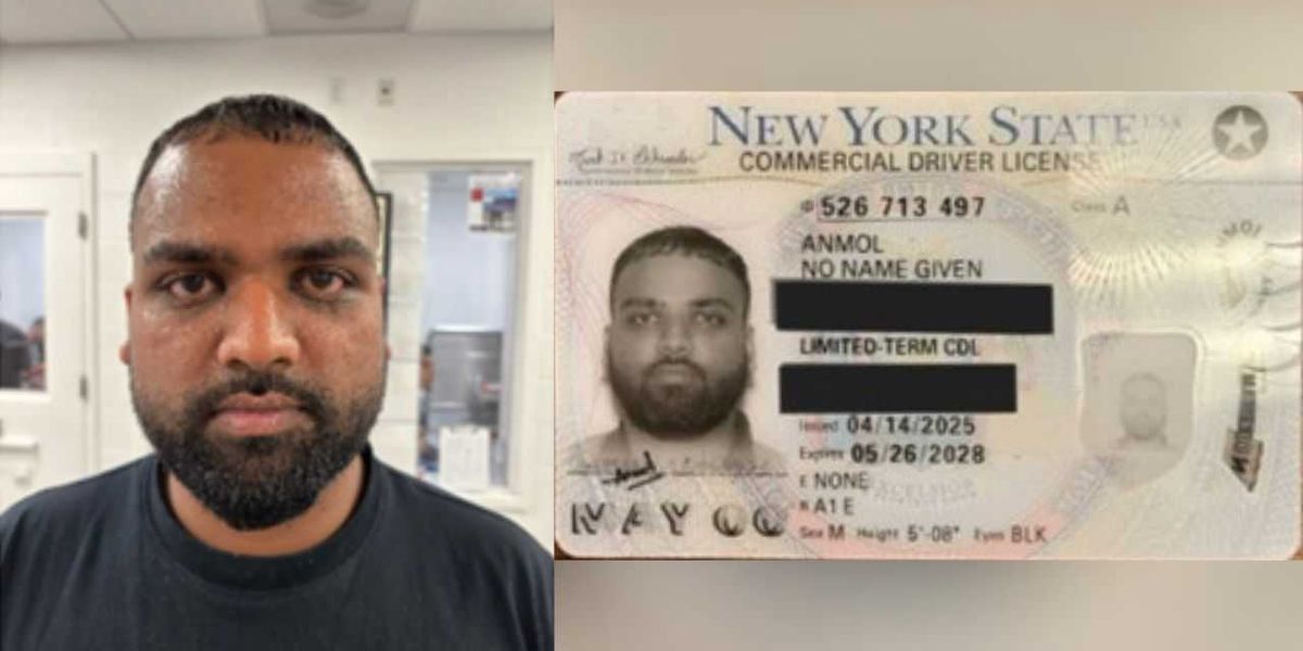 ICE arrests suspected undocumented truck driver with an unidentified license