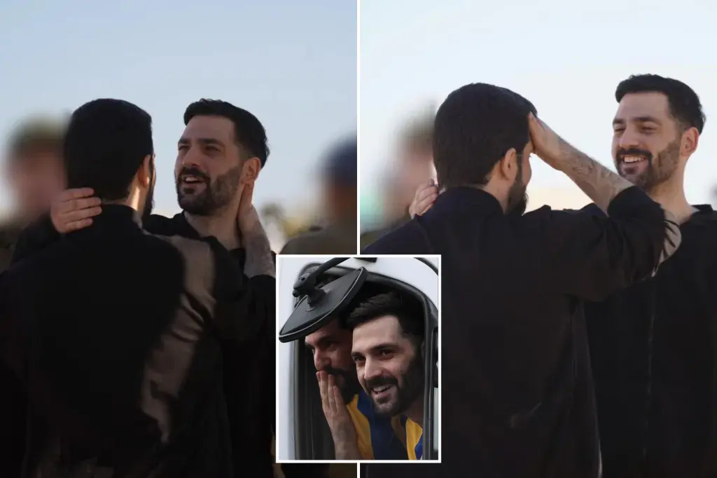 Israeli twins Ziv and Gali Berman come together for the first time in two years after being freed from Hamas captivity.