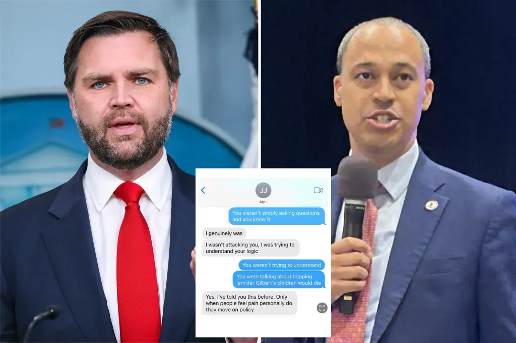 JD Vance advises upset Democrats to mature regarding the leaked texts of young Republicans