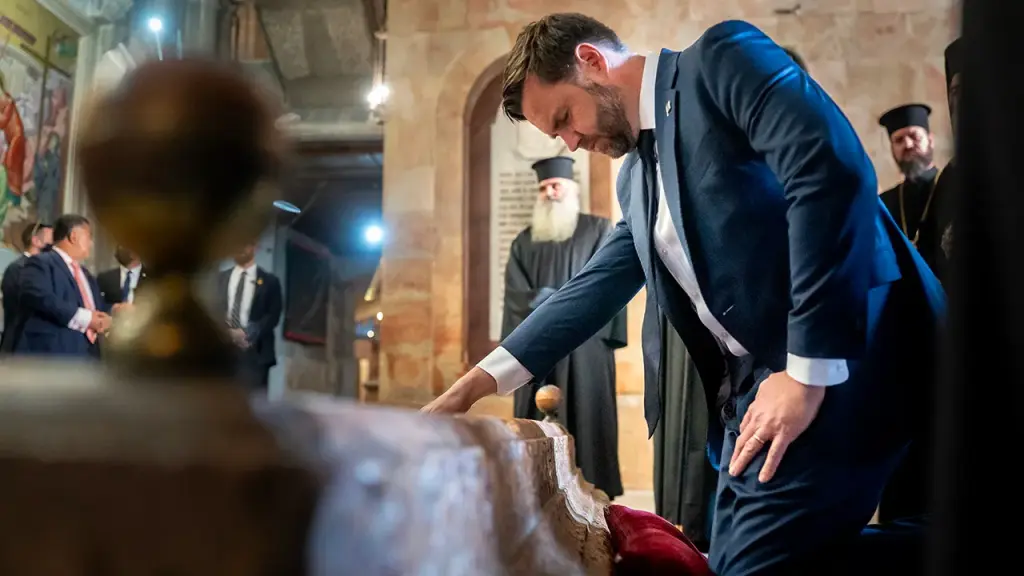 JD Vance describes his visit to the Church of the Holy Sepulchre in Israel as an incredible blessing.