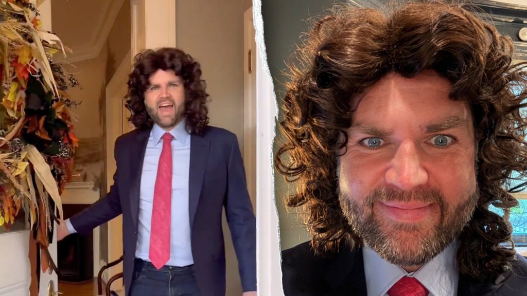 JD Vance transforms an online joke into a popular Halloween success with a wig video