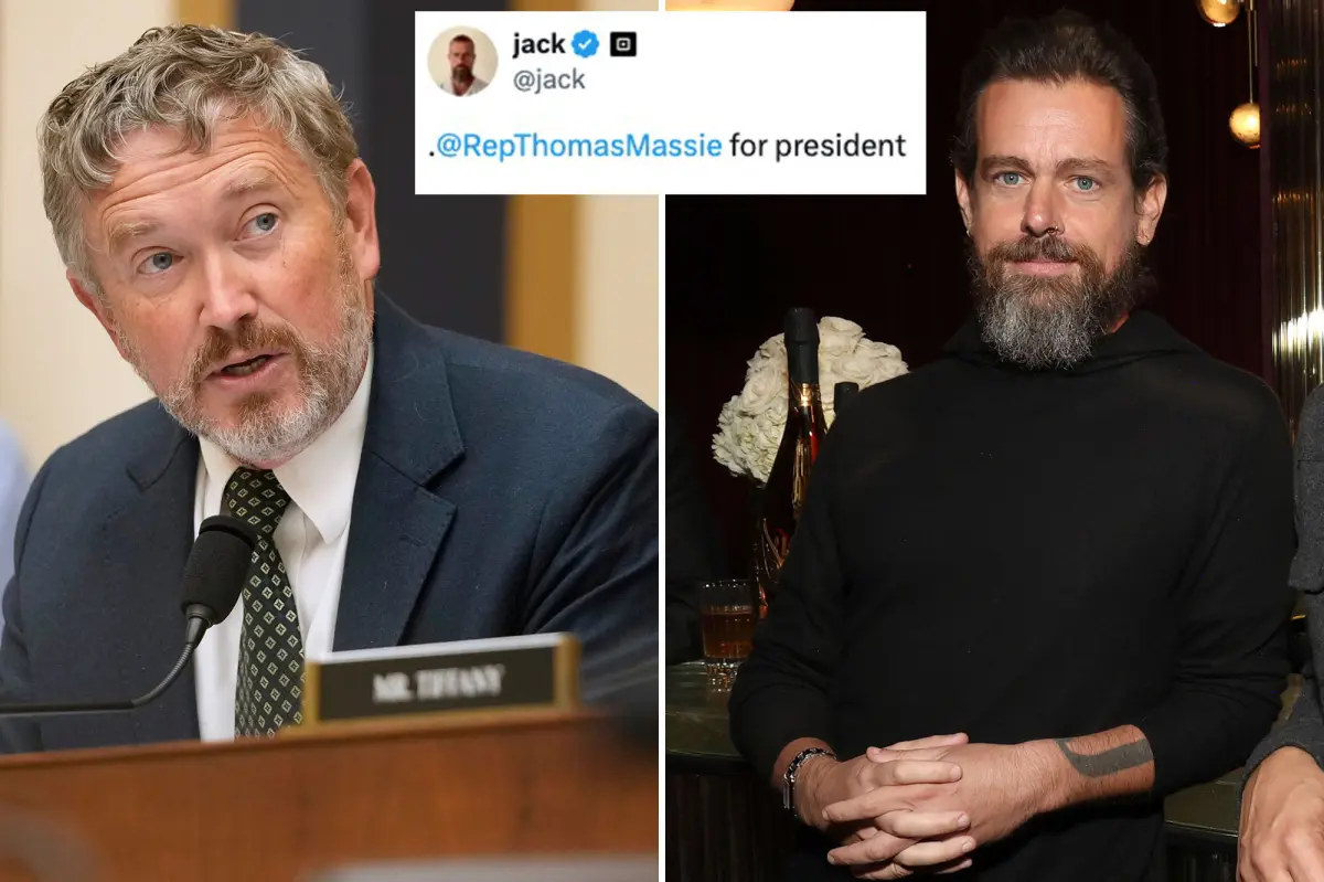 Jack Dorsey supports GOP Representative Thomas Massie for president in a post on X