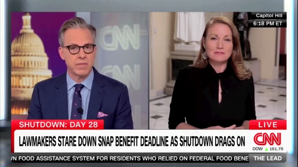 Jake Tapper confronts Rep. Stansbury about the government shutdown