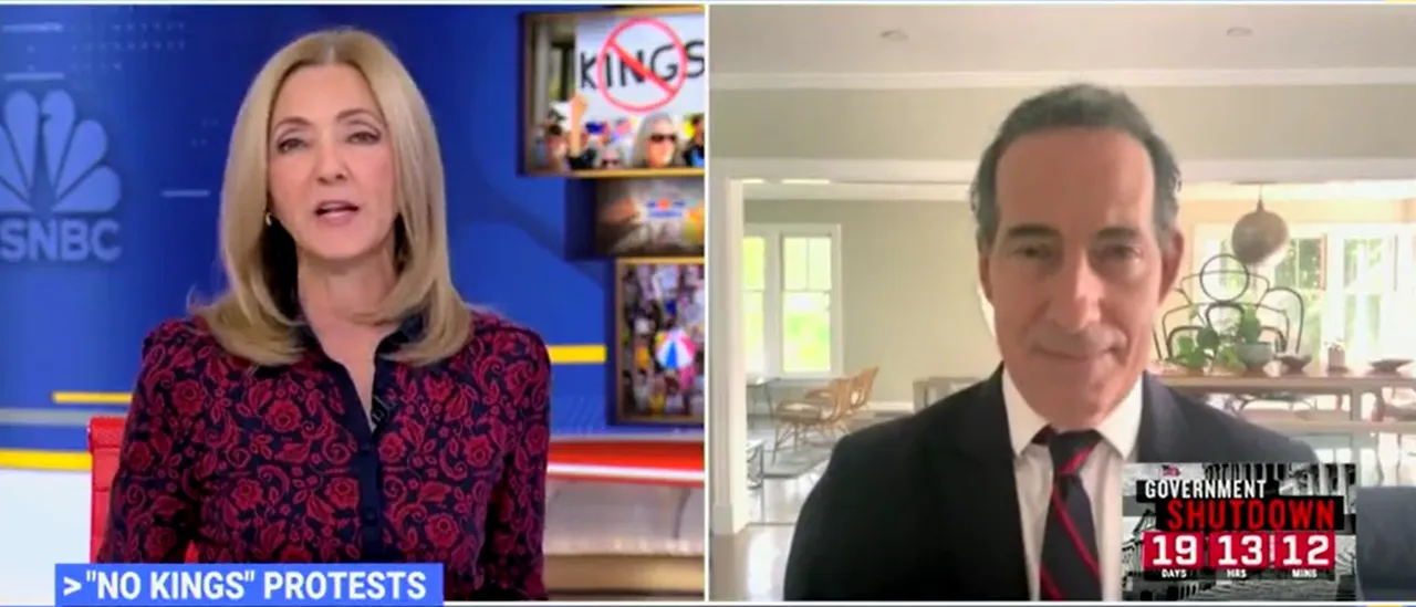 Jamie Raskin Describes Positive Perspective on &lsquo;No Kings&rsquo; Protests, Overlooks Threats Against Trump and Stephen Miller