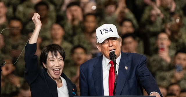 Japanese PM Takaichi Celebrates While Trump Dances During Visit to U.S. Troops