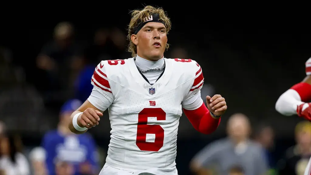 Jaxson Dart's mother highlights the spotlight as the Giants face the Saints.