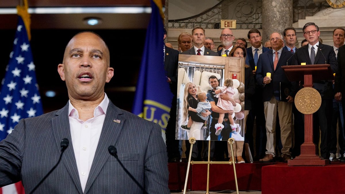 Jeffries holds prayer gathering about shutdown after avoiding Charlie Kirk vigil