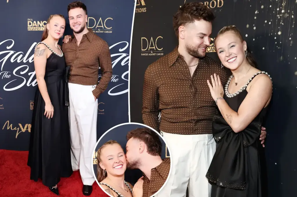 JoJo Siwa appears on the red carpet for the first time with her boyfriend Chris Hughes.