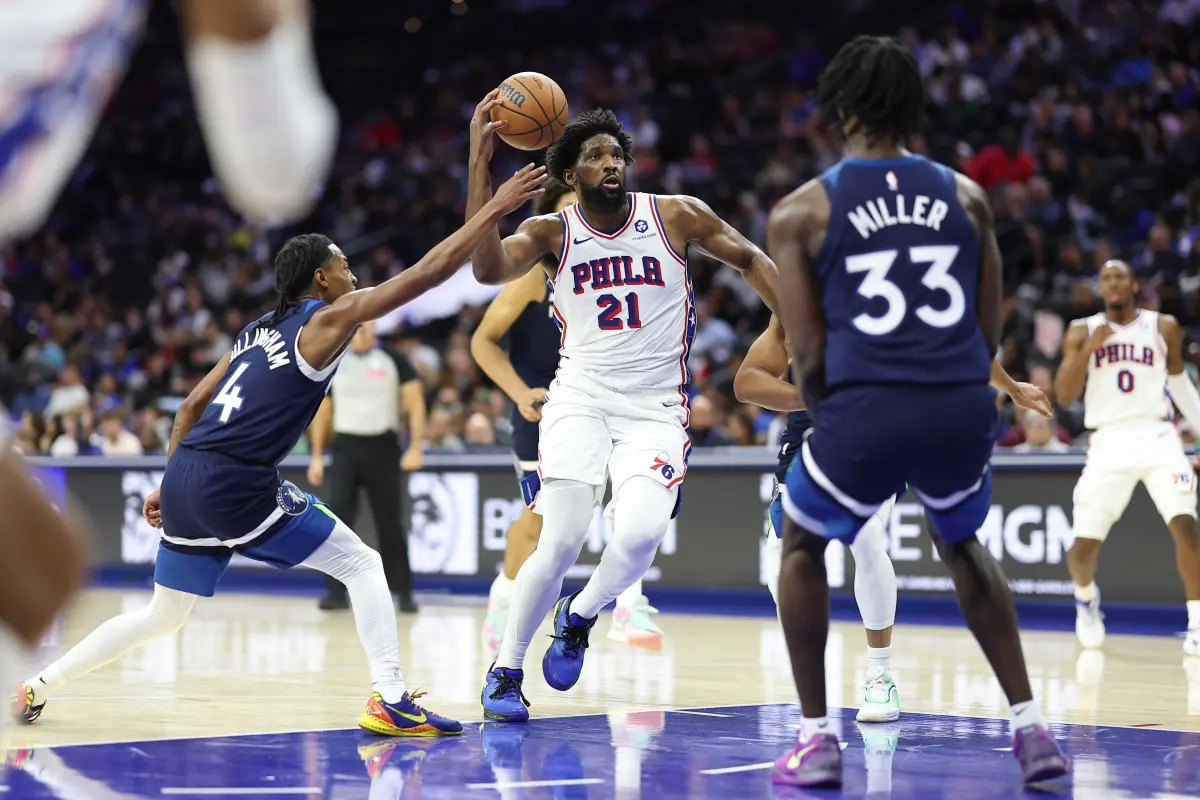 Joel Embiid criticizes NBA media as he returns to the court following a challenging season with the 76ers.