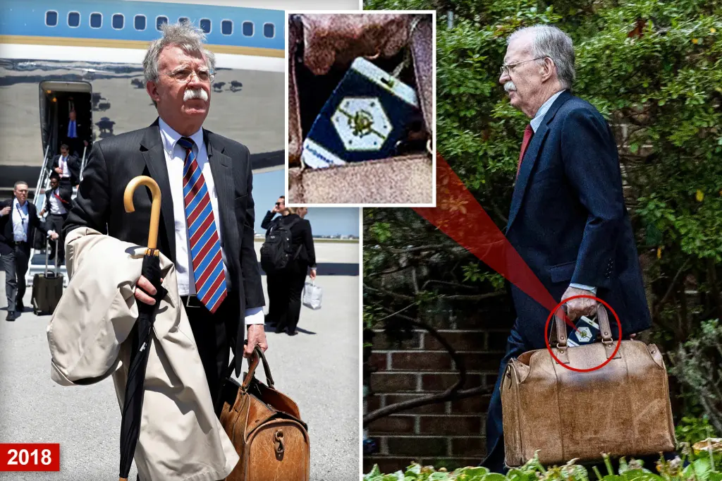 John Bolton seen using White House bag tag while surrendering in classified documents case