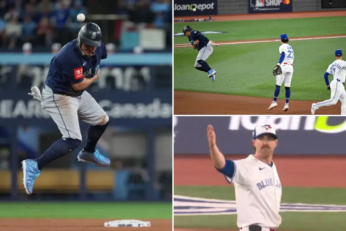 Josh Naylor jumps to make a strange double play in the ALCS