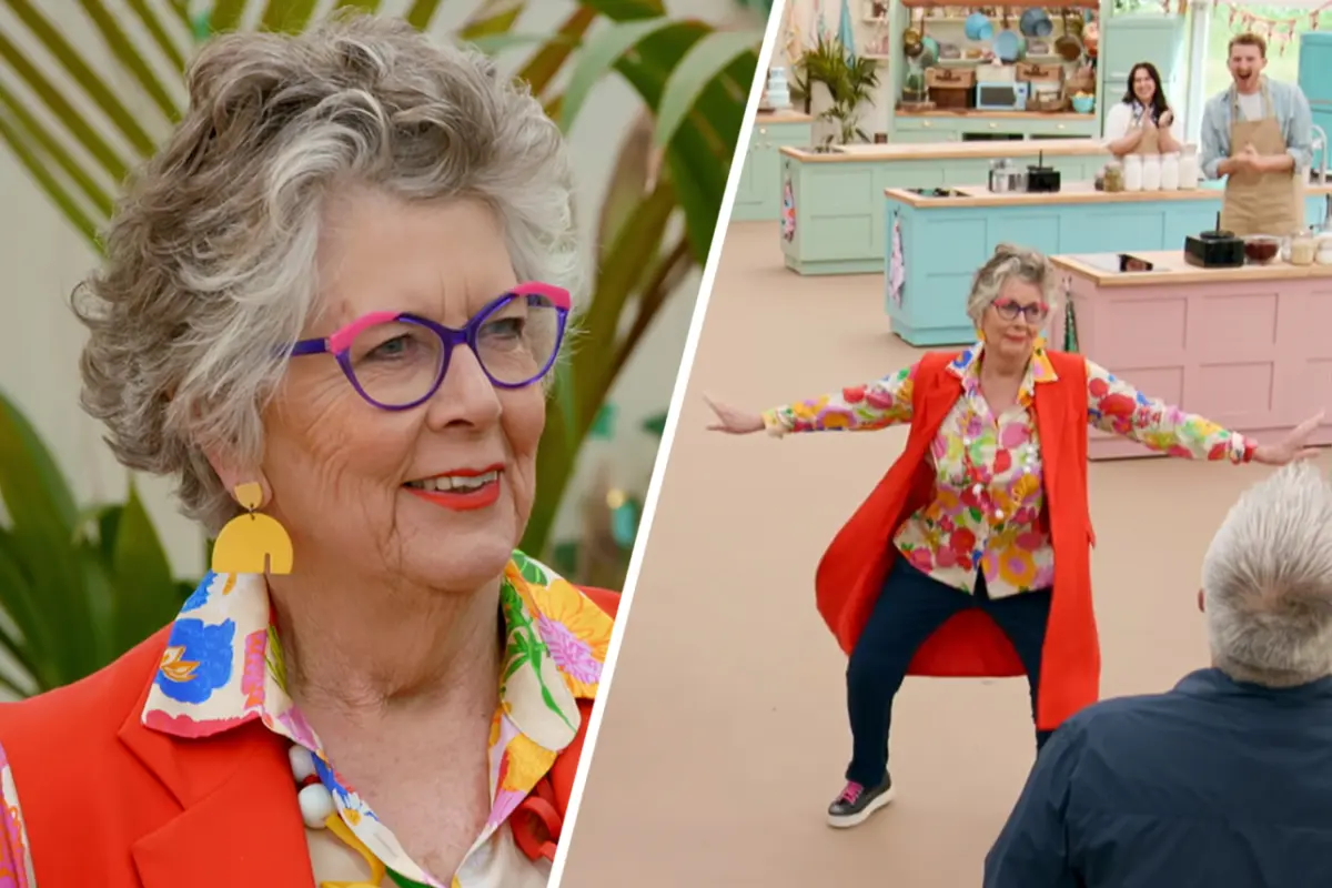 Judge Prue Leith of ‘The Great British Baking Show’ Dances in the Tent to Demonstrate a “Visually Stunning Sculpted Tart”