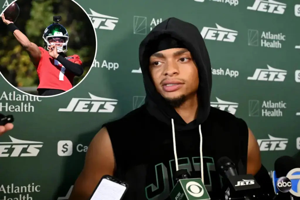 Justin Fields' position as the Jets' starting quarterback is uncertain