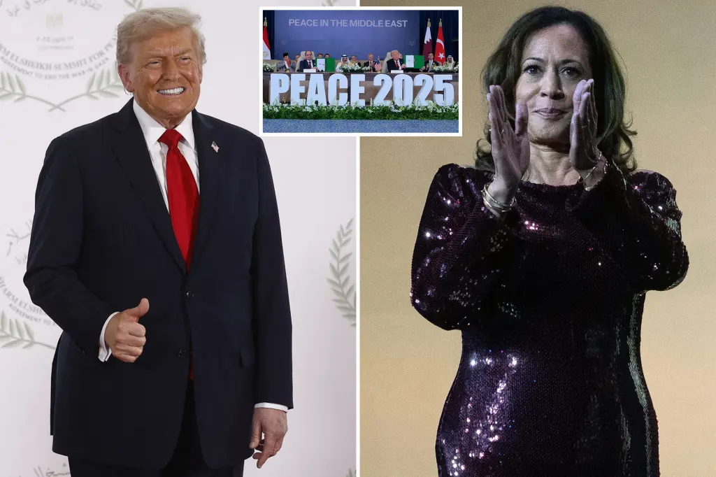 Kamala Harris praises 'the president' for freeing Israeli hostages and the Gaza agreement without mentioning Trump