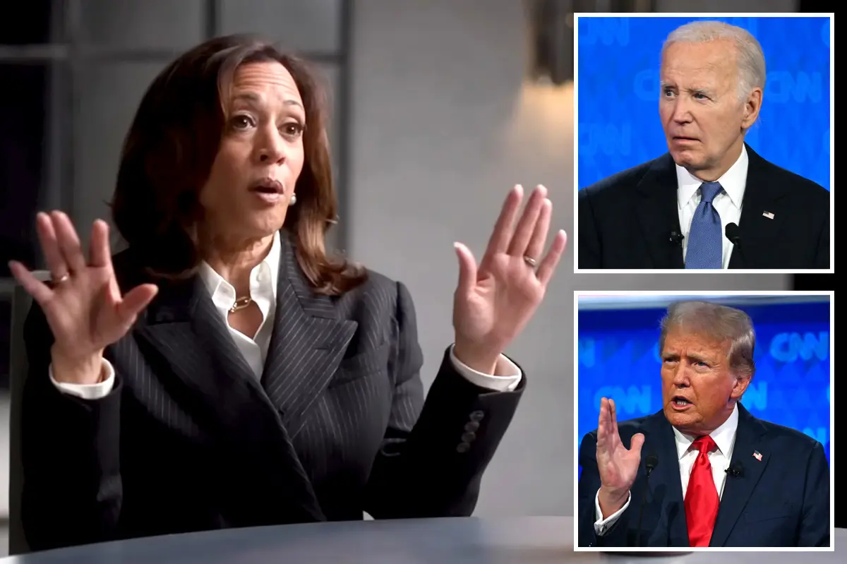 Kamala Harris states that Biden 'wasn't interested in that debate' with Trump.