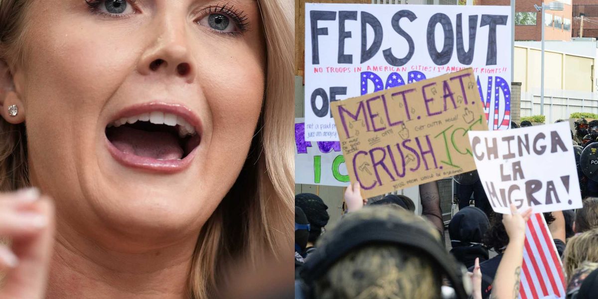 Karoline Leavitt proposes reducing funding to Portland following the arrest of a conservative journalist at an anti-ICE protest.