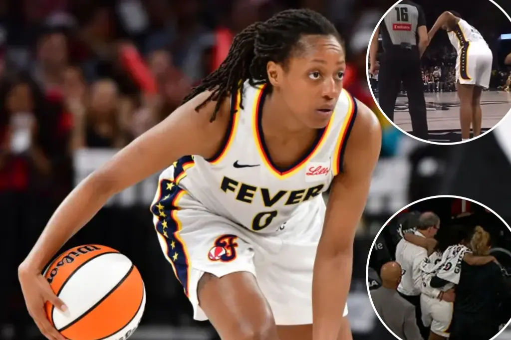 Kelsey Mitchell taken to the hospital after Fever's season concludes