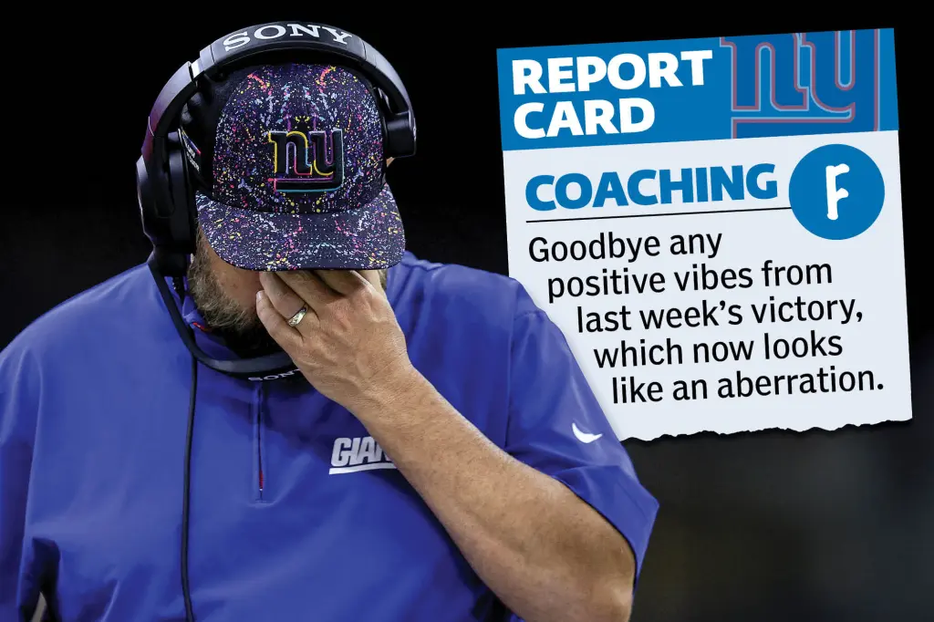 Key points and evaluation from the Giants' Week 5 defeat against the Saints