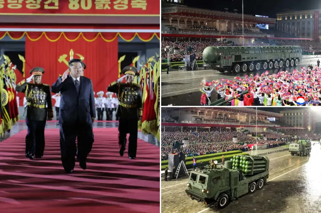 Kim Jong Un displays 'strongest' ballistic missile at North Korea military parade