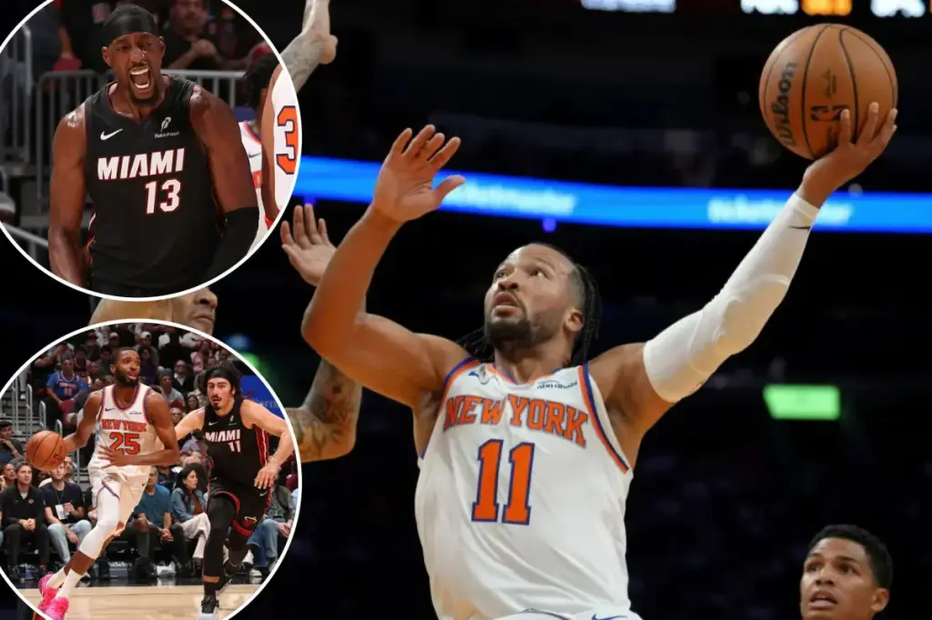 Knicks' struggling offense leads to their first loss of the season against the Heat